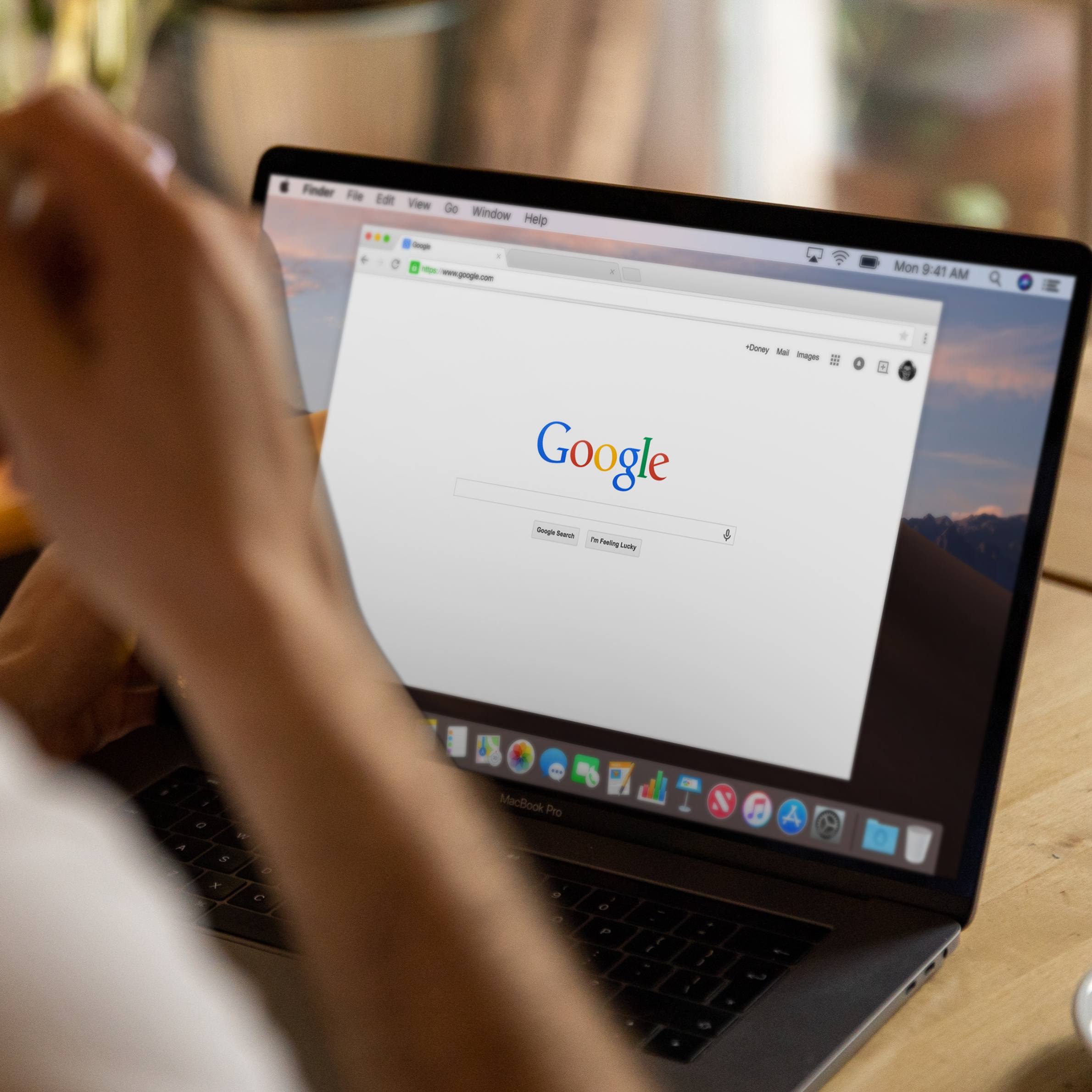 Google search homepage